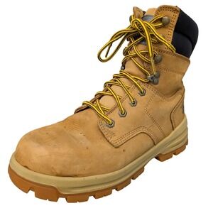 Survivors Work Boots Mens Size 7.5W MNHS49DP001 Steel Toe Tan Leather ASTM F2413